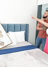 While her son's away, 48-year-old Billie Jean Austin fucks his friend
